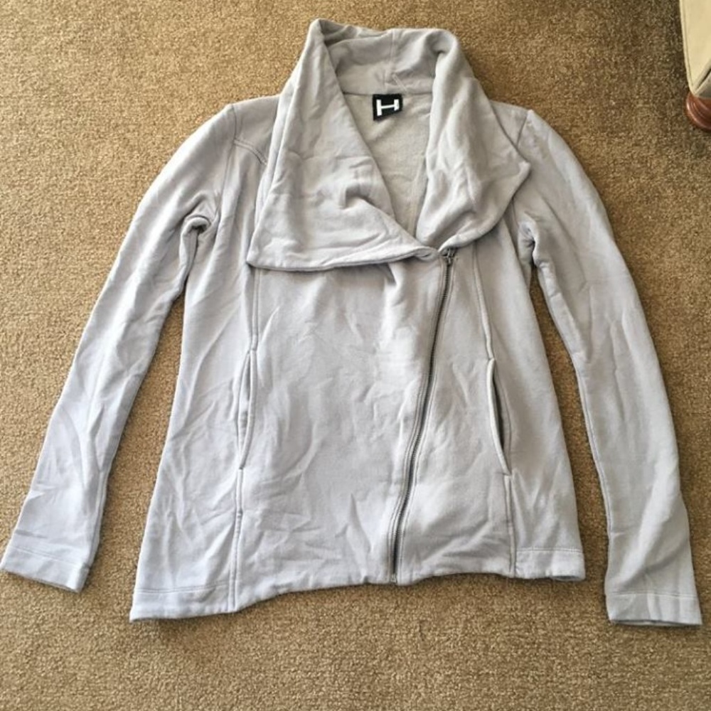 Grey sweatshirt jacket